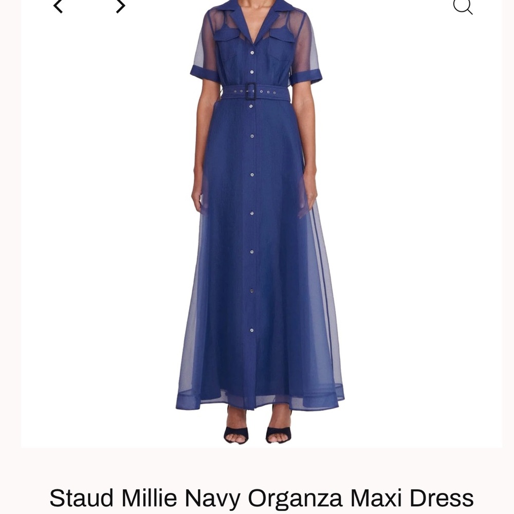 STAUD MILLIE organza maxi dress
